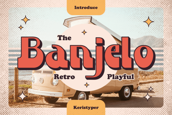 Banjelo: A Retro Display Font for Editorial Charm
