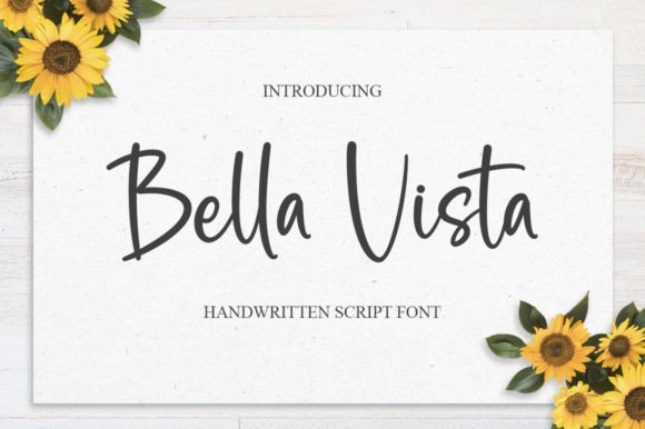 Bella Vista Font: Elegant Script for Editorial Design