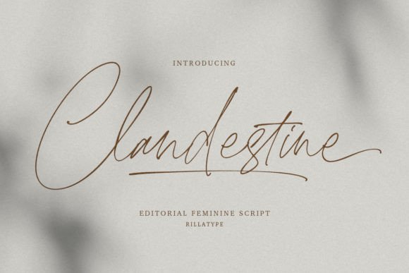 Clandestine: A Font for Elegant Branding