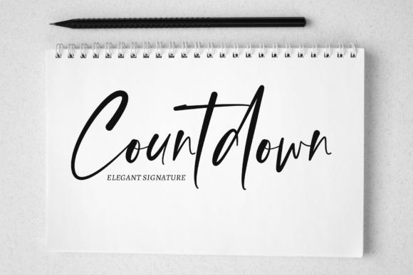 Countdown Font: Elegant Script for Crafters