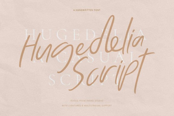 Hugedelia: A Modern Handwritten Font