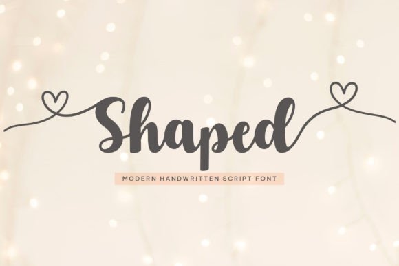 Shaped: A Sweet Script Font