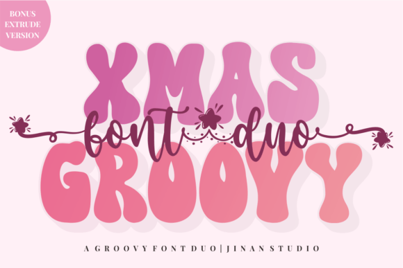 Xmas Groovy Duo: A Warm, Polished Display Font for Small Business Branding